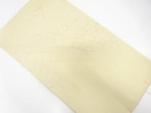 未使用品　刺し子　切りばめ風　古典柄に花模様　名古屋帯